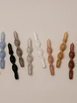 Velas cónicas artesanales Twist, 2 uds.
