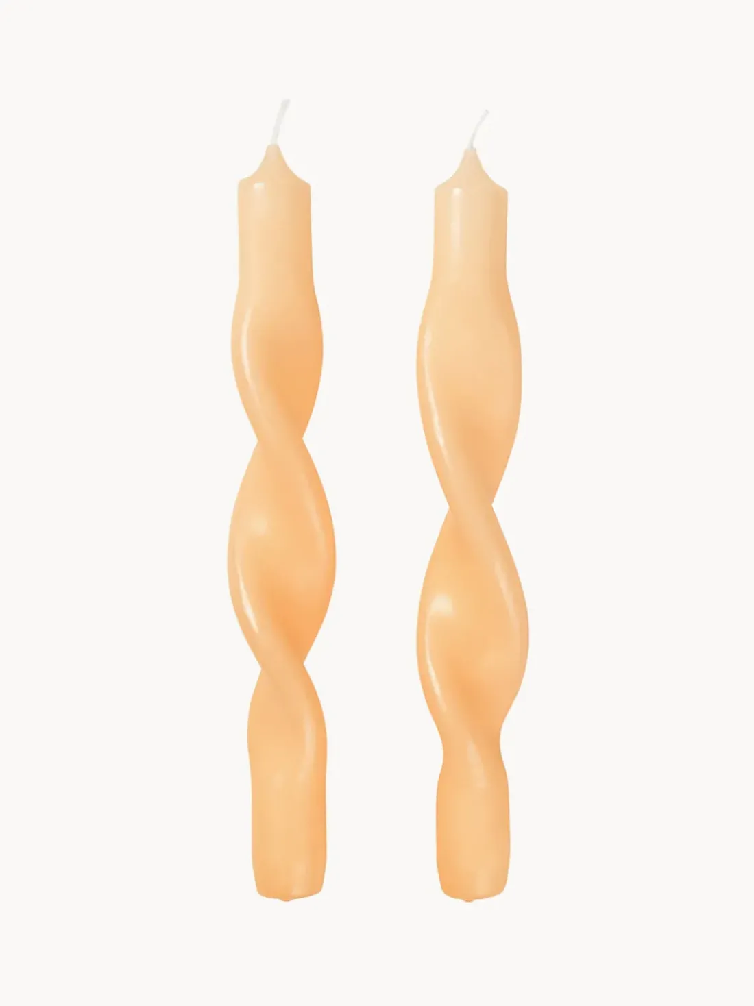 Velas cónicas artesanales Twist, 2 uds.