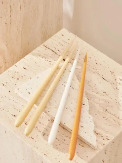 Velas cónicas finas Stoff Nagel, 6 uds.