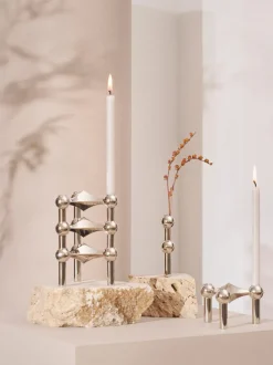 Velas cónicas Stoff Nagel, 12 uds.