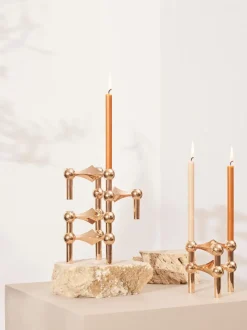 Velas cónicas Stoff Nagel, 12 uds.