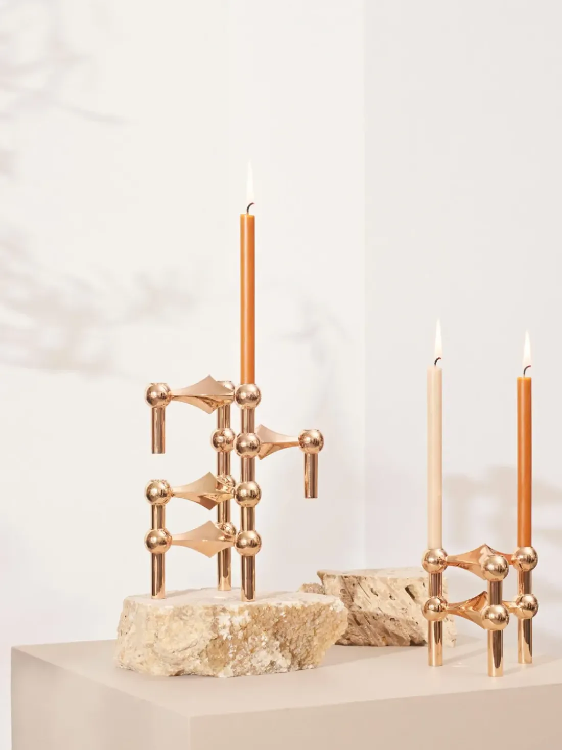 Velas cónicas Stoff Nagel, 12 uds.