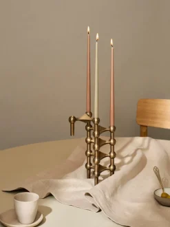 Velas cónicas Stoff Nagel, 6 uds.