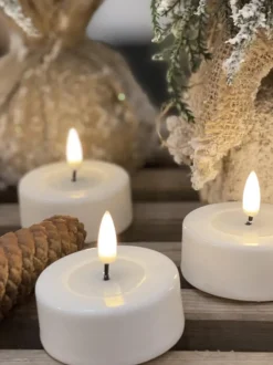 Velas de té LED artesanales Real Flame, 4 uds.
