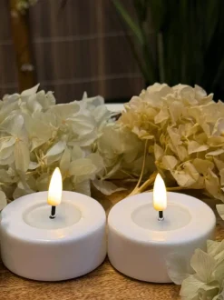 Velas de té LED artesanales Real Flame, 4 uds.