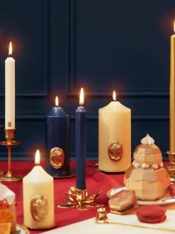 Velas para cena artesanales Madeleine, 6 uds.