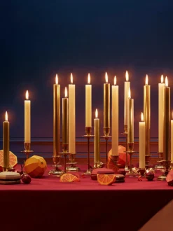 Velas para cena artesanales Madeleine, 6 uds.