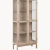 Vitrina de madera con puertas de vidrio Linley
