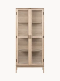 Vitrina de madera con puertas de vidrio Linley