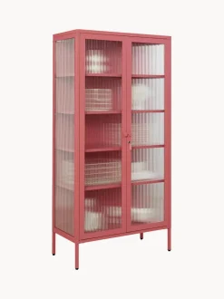 Vitrina de metal con cristal acanalado The Collector