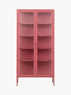 Vitrina de metal con cristal acanalado The Collector