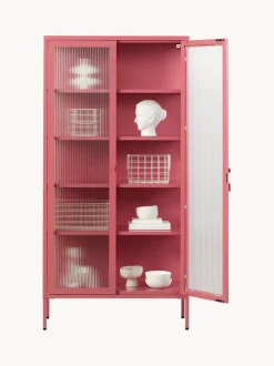 Vitrina de metal con cristal acanalado The Collector