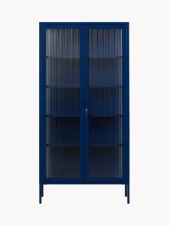 Vitrina de metal con cristal acanalado The Collector
