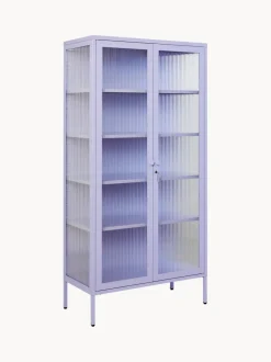 Vitrina de metal con cristal acanalado The Collector