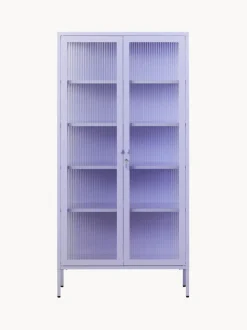 Vitrina de metal con cristal acanalado The Collector
