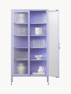 Vitrina de metal con cristal acanalado The Collector