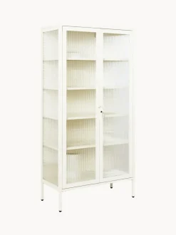 Vitrina de metal con cristal acanalado The Collector