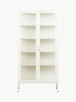 Vitrina de metal con cristal acanalado The Collector