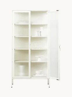 Vitrina de metal con cristal acanalado The Collector