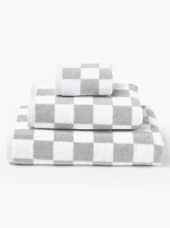 Westwing | Crosby Studios, toalla de algodón Damier, tamaños diferentes
