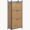 Zapatero de madera con compartimentos plegables Seaford