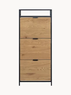 Zapatero de madera con compartimentos plegables Seaford