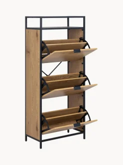 Zapatero de madera con compartimentos plegables Seaford