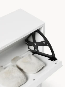 Zapatero de madera con compartimentos plegables Elona