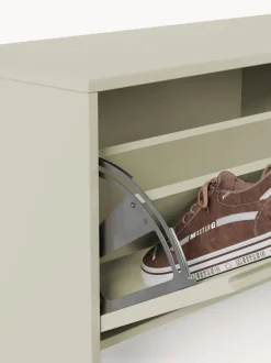 Zapatero de pared con puertas abatibles y frente acanalado Shea