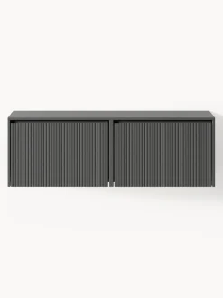 Zapatero de pared con puertas abatibles y frente acanalado Shea