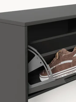 Zapatero de pared con puertas abatibles y frente acanalado Shea