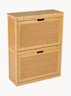 Zapatero de pared de madera de bambú Kedar