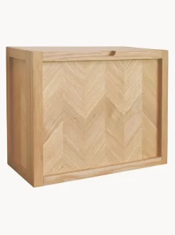 Zapatero de pared de roble Herringbone